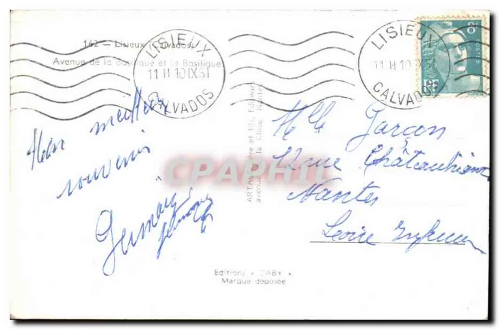 Ansicht von Lisieux — Basilique Notre-Dame — Éditions Gaby - Rückseite