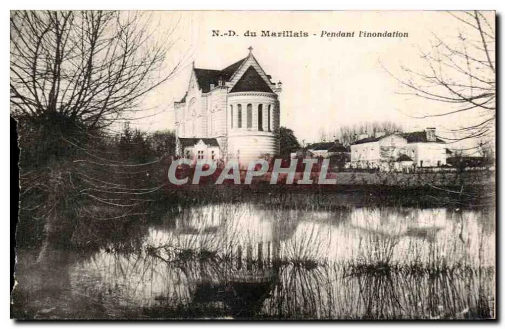 N.-D. do Marillais — Durante a enchente — Fototipia J. Bézanne, Reims - Frente