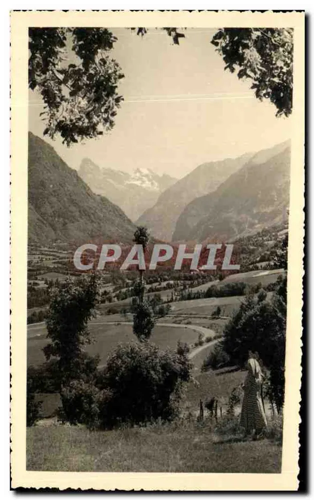 Berglandschap — panoramische weergave — uitgever onbekend, serie-nummer niet zichtbaar - Voorkant