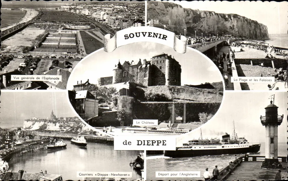 Dieppe — Lembrança de Dieppe — Correspondências « Dieppe - Newhaven » - Frente