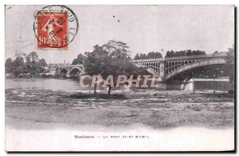 Toulouse — O Ponte Saint-Michel — Editora: Straub & Fils - Frente
