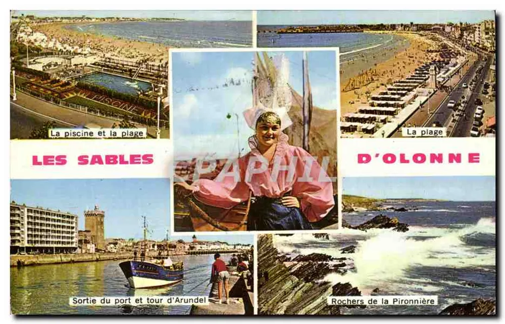 Les Sables d'Olonne — vista panorâmica e turística — Couleurs Naturelles, n°205 - Frente