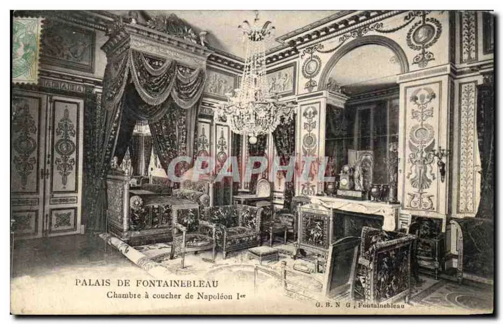 Schloss Fontainebleau — Schlafzimmer von Napoleon I. — G.B.N.G. Fontainebleau - Vorderseite
