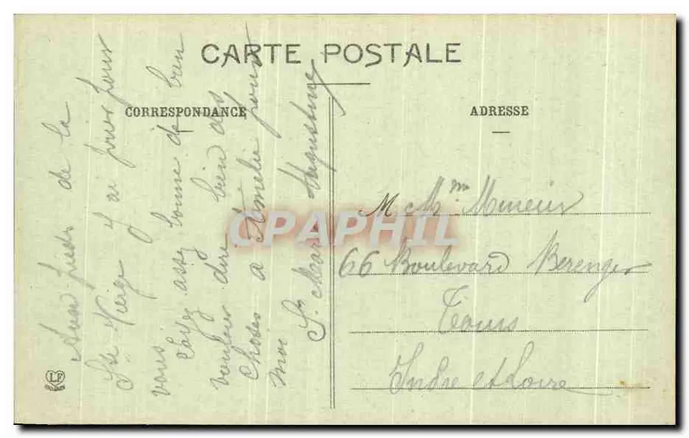 Schloss Lourdes, Blick von der Rosen-Terrasse — Les Hautes-Pyrénées, Nr. 297 — Verlag Labouvenère Frères, Toulouse - Rückseite