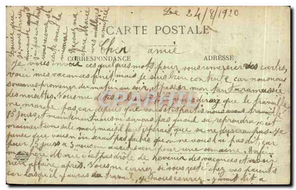 LYON — A Prefeitura — E.R. n°139 - Verso