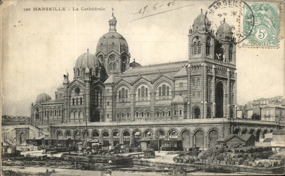 Marselha - A Catedral — editor Cabrié, n° 102 - Frente
