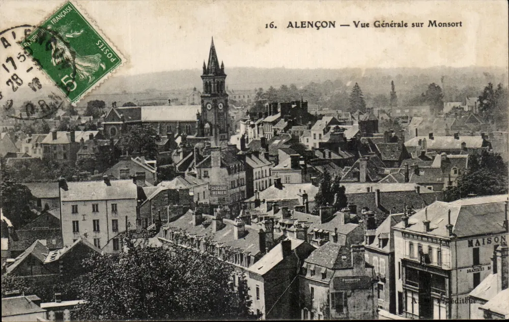Alençon — Vista General sobre Monsort — Editor: Maison Draetilles - Anverso