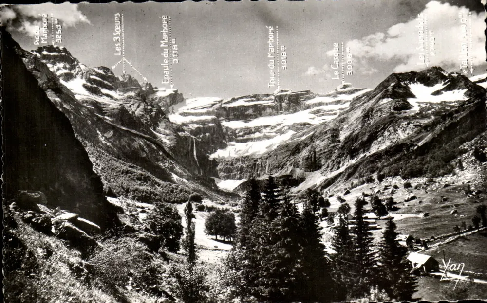 Os picos dominando o Cirque — CAVARNE — Edição QUINAULT, Lourdes - Frente