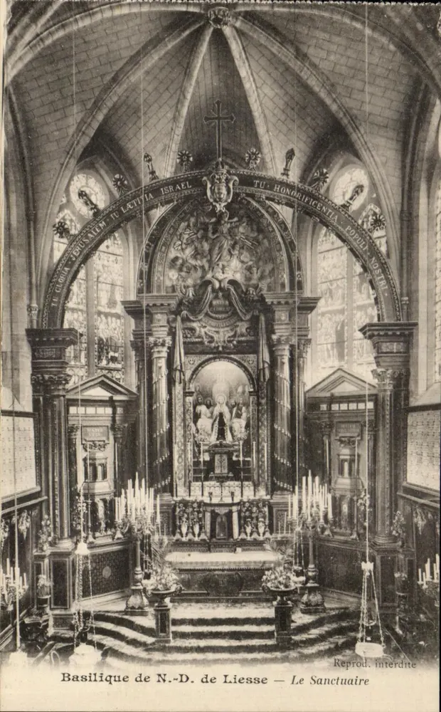 Basilika Notre-Dame de Liesse — Der Heiligtum — Phototypie J. Bienaimé, Reims - Vorderseite