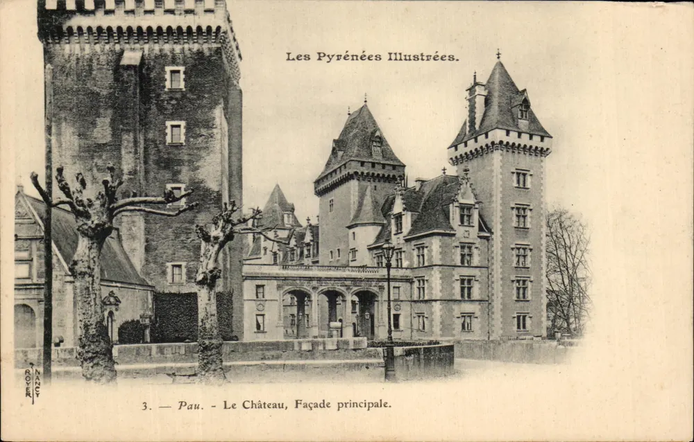 Pau — O Castelo, Fachada Principal — Les Pyrénées Illustrées, n°3 - Frente