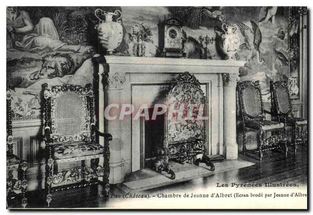 Pau (Schloss) — Zimmer von Jeanne d'Albret (Gewebe von Jeanne d'Albret) — Die illustrierten Pyrenäen - Vorderseite