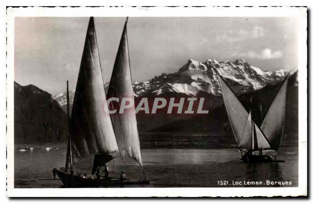 Lago Léman. Barcos — n° de série 1521 - Frente