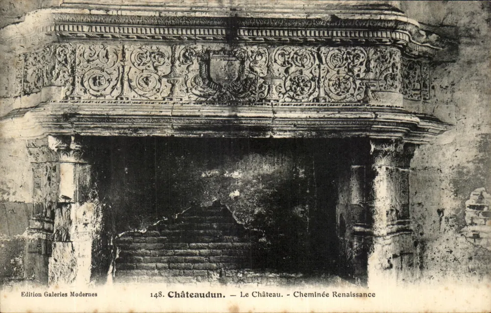 Châteaudun — O Castelo — Lareira da Renascença — Edição Galeries Modernes n°148 - Frente