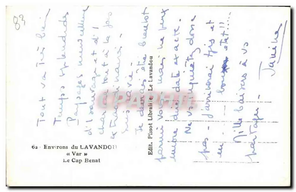 कैप बेनाट — लवांडू के आसपास — प्रकाशक पिसोट लाइब्रेरी ले लवांडू - पीछे