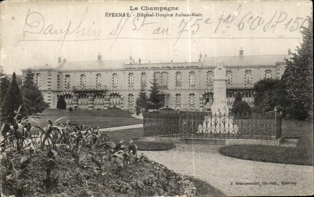 Épernay - Auban-Moët Krankenhaus-Obdachlosenheim — J. Bracquemart, Verleger, Épernay - Vorderseite
