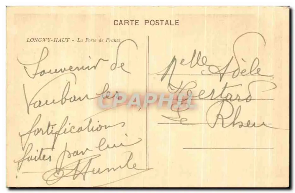 Longwy-Haut — La Porte de France — Verlag unbekannt, Seriennummer nicht sichtbar - Rückseite