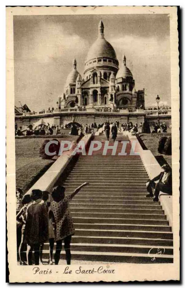Paris - Der Sacré-Cœur — Ansicht von den Stufen — G. Martin, n°1101 - Vorderseite