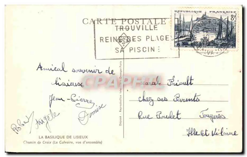 A Basílica de Lisieux — vista geral — editor Trouville - Verso