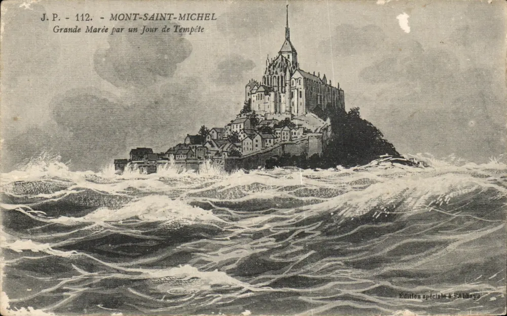 Mont-Saint-Michel — Hochwasser an einem Sturmtag — Sonderausgabe & F. Abbey, Nr. 112 - Vorderseite
