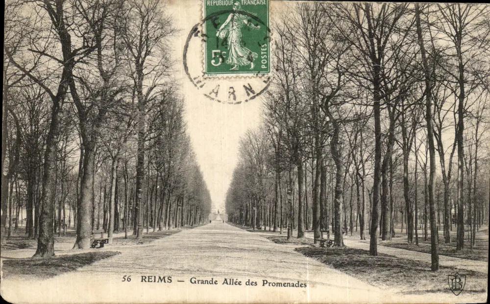 Reims — Grande Allée des Promenades — Unbekannter Verlag, Nr. 56 - Vorderseite
