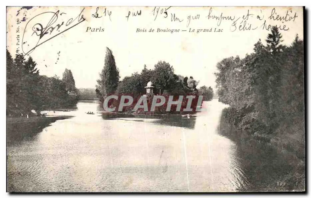 Bois de Boulogne — Der Große See — Paris — Paris Nr. 190 - Vorderseite