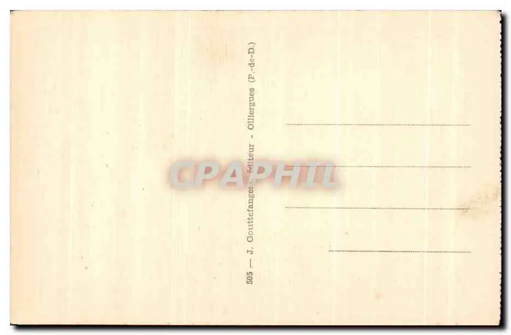 Saint-Nectaire — Die Kirche aus der Richtung von Mont-Dore — J. Gouttefangeur, Verlag, n°505 - Rückseite
