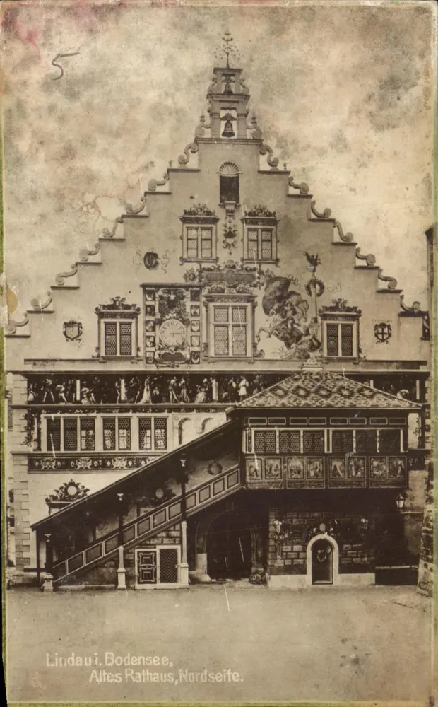 Lindau am Bodensee, Altes Rathaus, Nordseite — Trinkko- & Co. Leipzig - Vorderseite