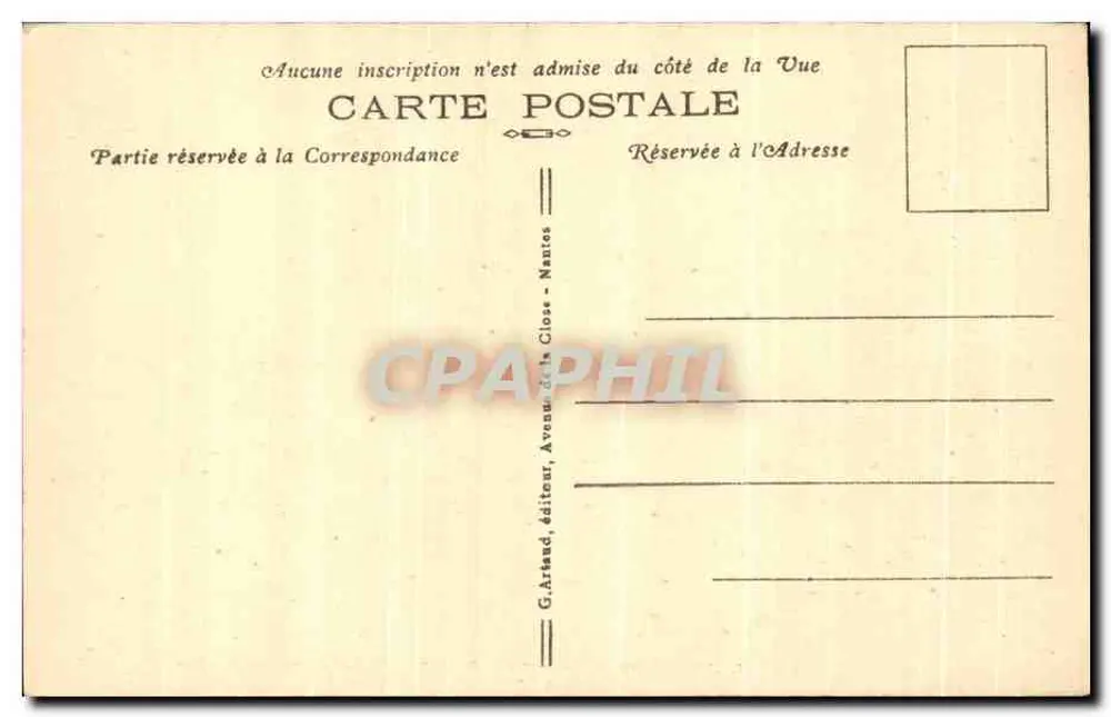 Rouen — Place de l'Hôtel-de-Ville und Statue Napoleons — G. Artaud, Verleger, Nantes - Rückseite