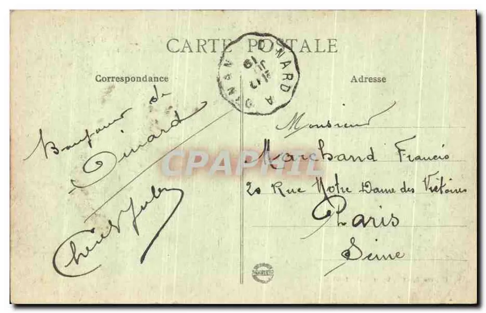 Dinard - Studie zu Wellen auf dem Schutzdamm - Edition Guérin, Saint-Malo (I.-et-V.) - Rückseite