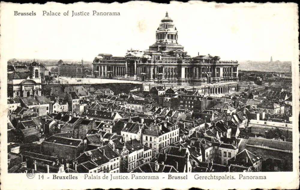Bruxelles - Palais de Justice. Panorama — éditeur Phototypie A. Bohnen, n°14 - Frente