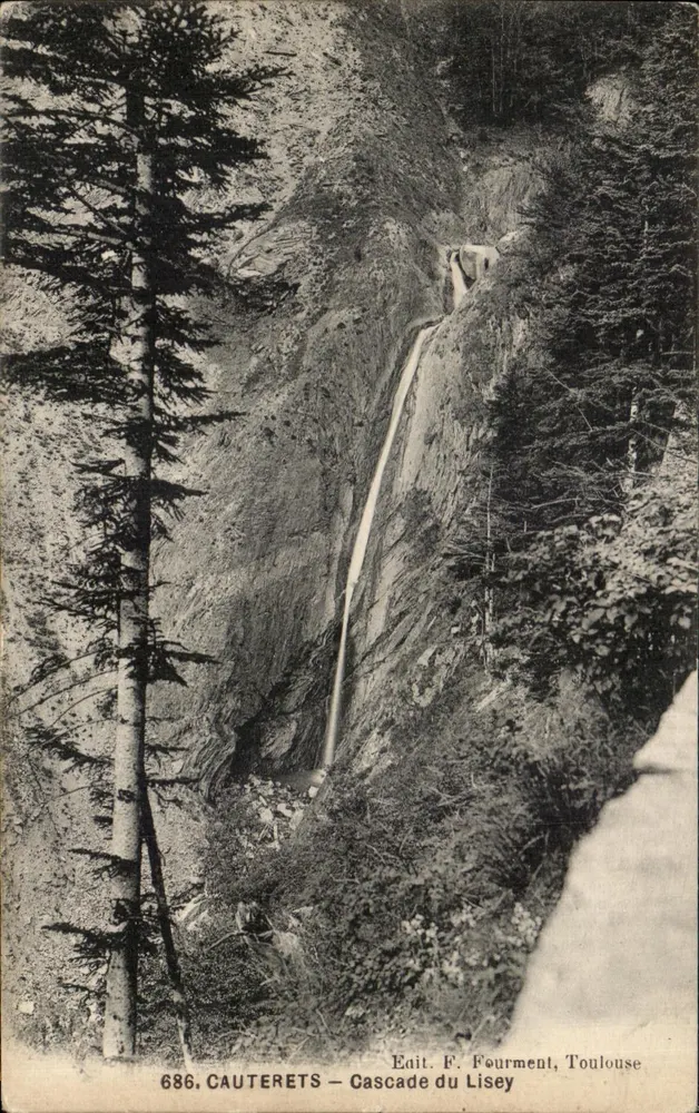 Cauterets — Cachoeira do Lisey — Ed. F. Fourment, Toulouse - Frente