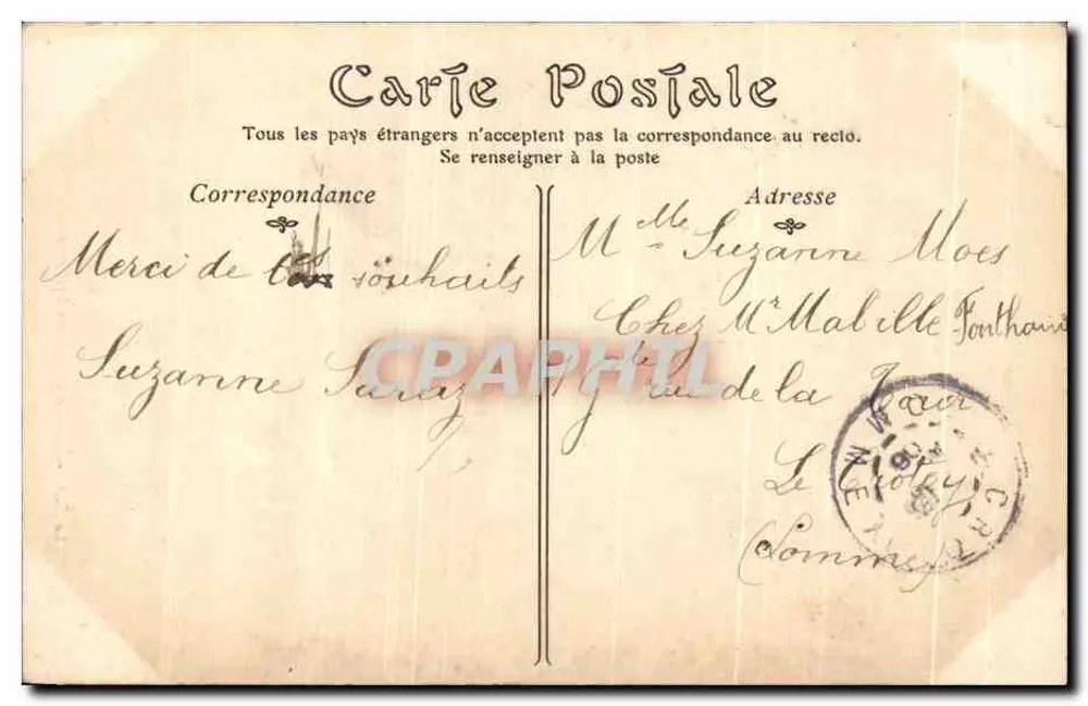 Paris (Alt-Montmartre) — Der Sacré-Cœur, Aufnahme vom Square Saint-Pierre — ND Paris, n° 508 - Rückseite
