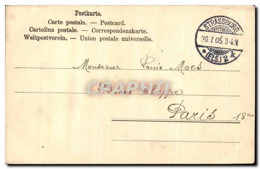 Estrasburgo i. E — Visão geral. — Editor Eugeène & Germaine - Verso