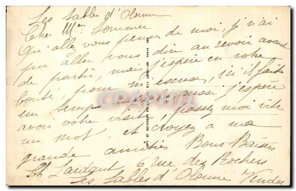 LES SABLES-D'OLONNE — Vista geral da praia com maré baixa — LI.. - Verso