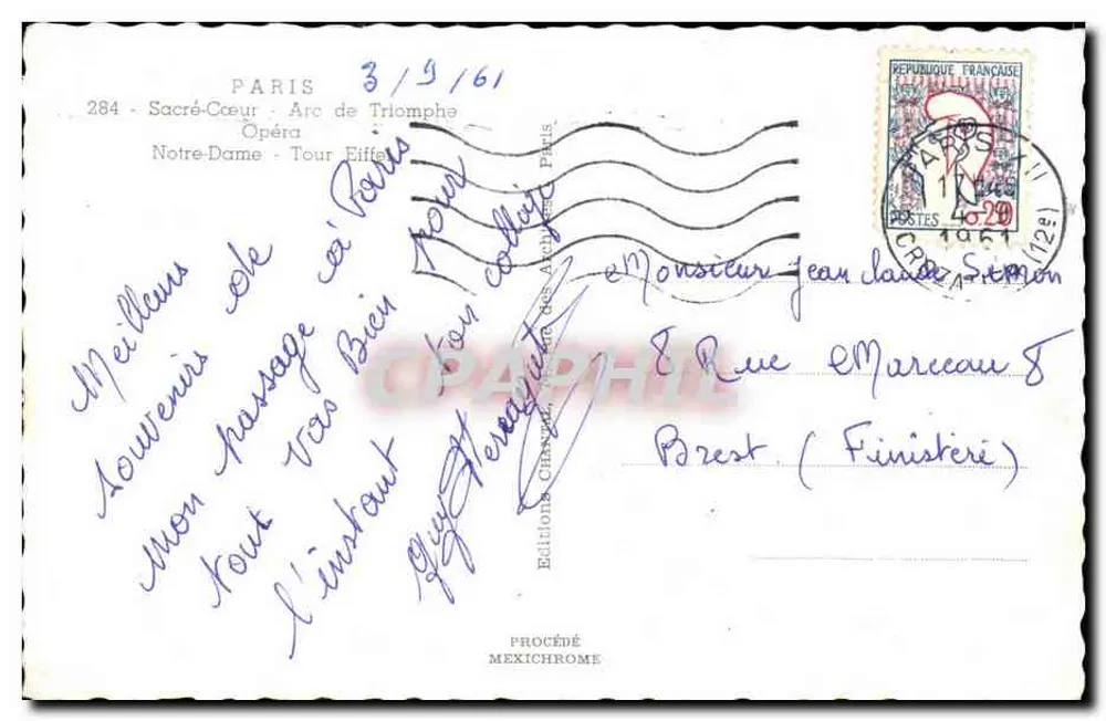 Paris — Wichtige Sehenswürdigkeiten — Éditions Mexichrome - Rückseite