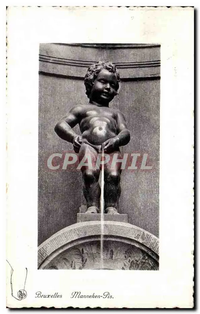 Bruxelas Manneken-Pis — estátua do menino urinando — editor Bruxelas - Frente