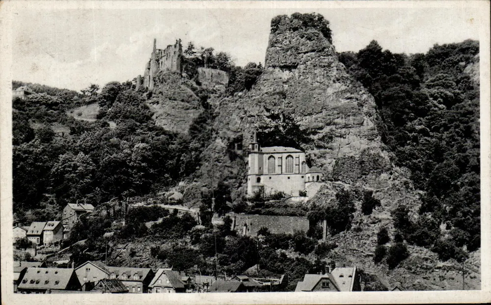 Oberstein a.d. Nahe — Igreja das Rochas e Castelo — Hans F. Martin, Spezialverlag 22 - Frente