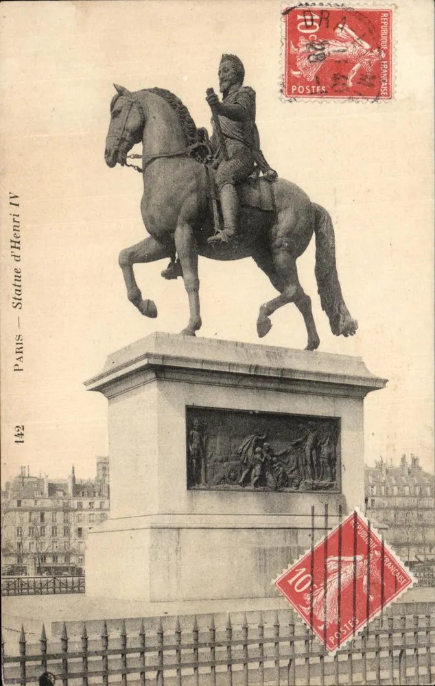 Estatua de Henrique IV — Paris — editor Paris 142 - Frente