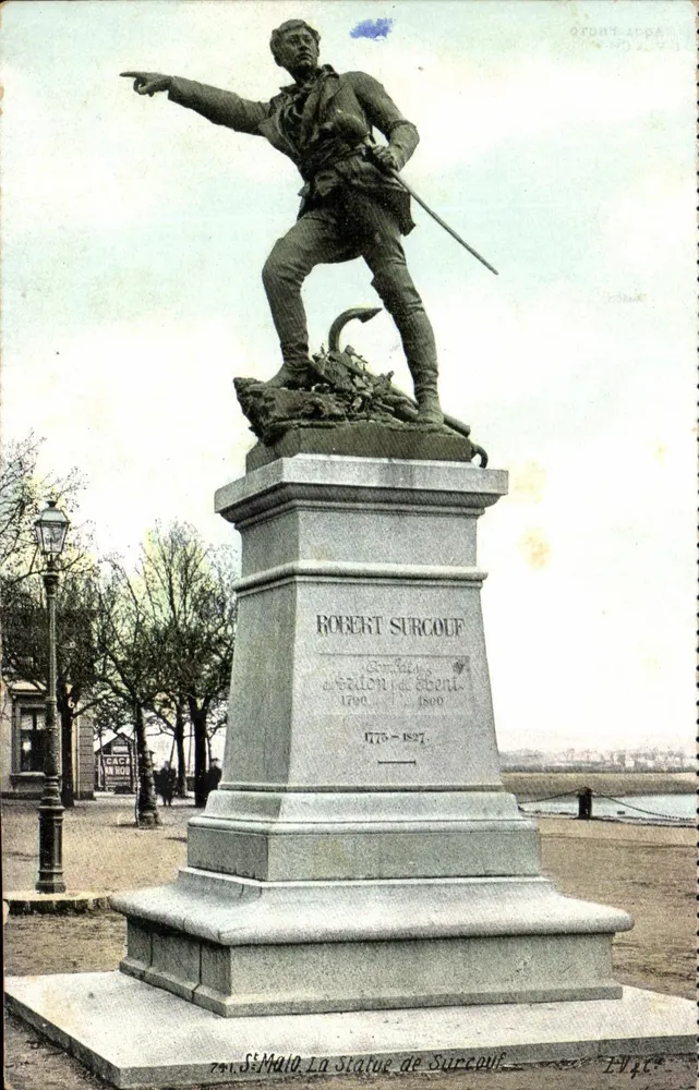 Estátua de Robert Surcouf — Saint-Malo — editada por L.V. & Cie - Frente
