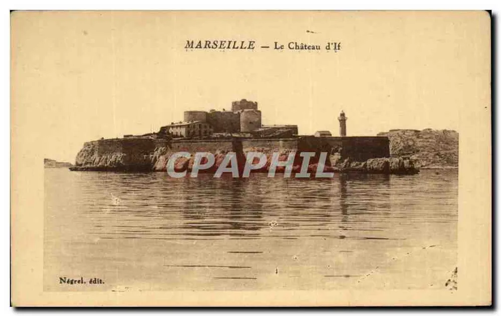 Marseille — O Castelo de If — Négrél, editor - Frente