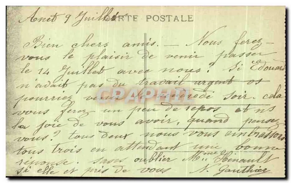 Castelo de Anet (E.-et L.) — Fonte no Parque — Editor: Éd. L. Guillaume - Verso