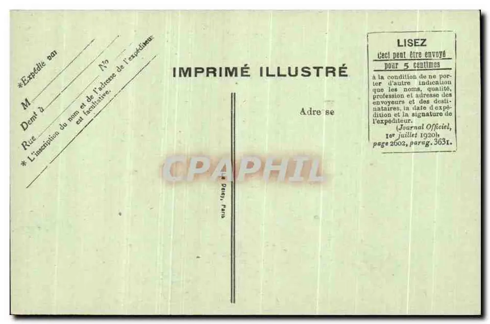 Paris — Île de la Cité und Pont-Neuf — Imprimé Illustré - Rückseite