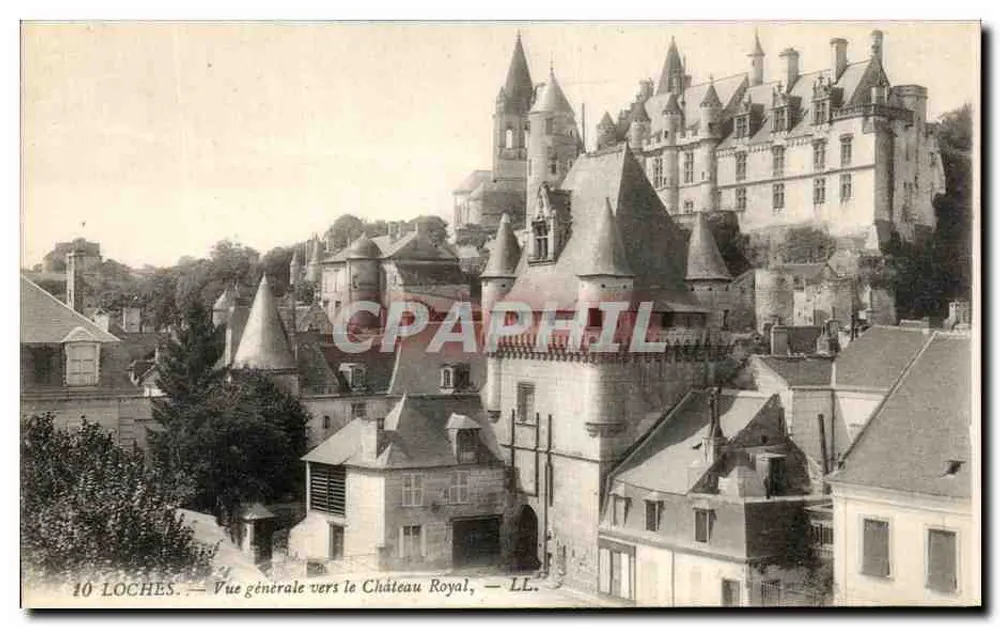 Loches — Allgemeiner Blick zum Königlichen Schloss — LL. - Vorderseite