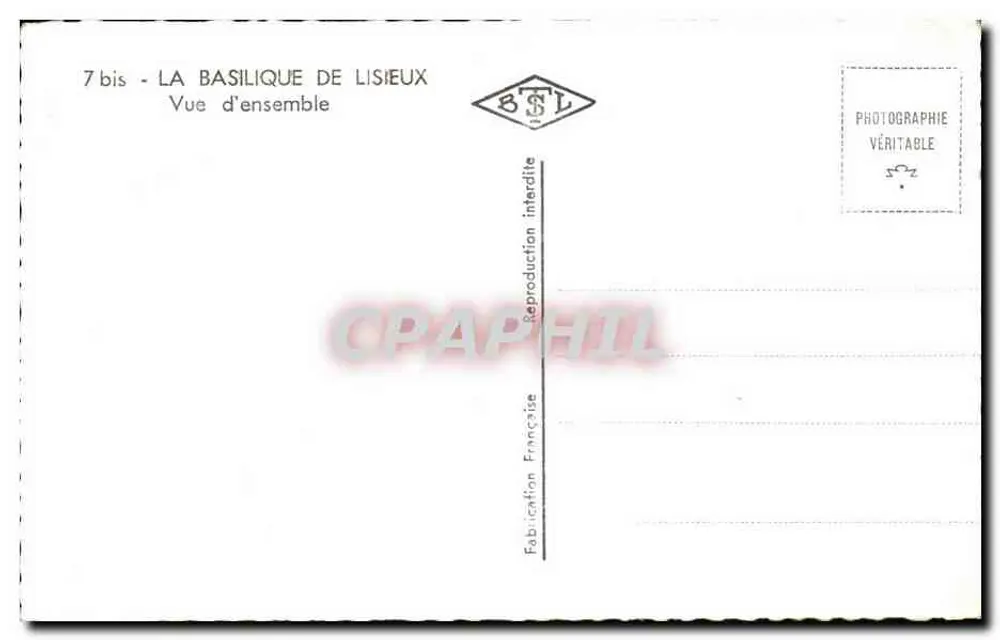 Basílica de Lisieux — Vista geral — BTL - Verso