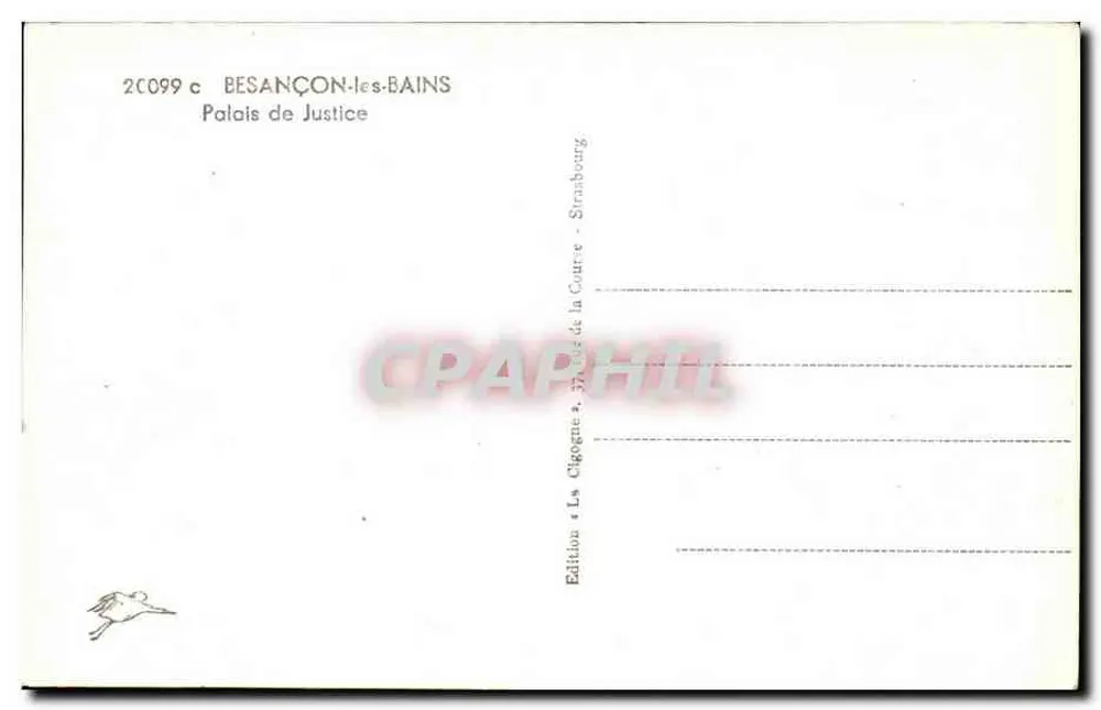 Palácio de Justiça — Besançon-les-Bains — Edição A Coruja - Verso