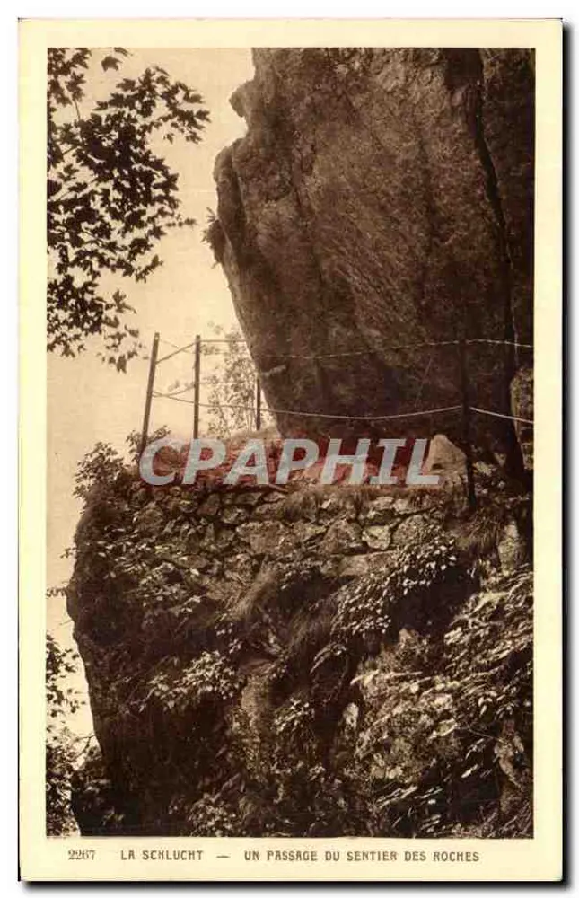 Die Schlucht — Ein Wegstück des Felsenpfades — BRAUN & Cie, Dornach - Vorderseite