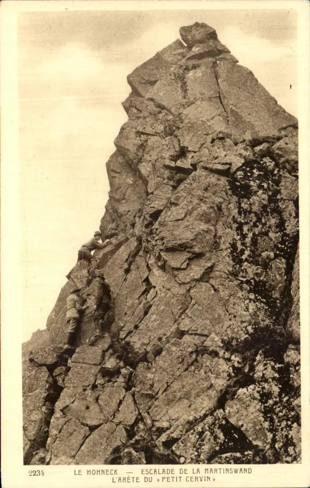 Le Hohneck — Klettern auf der Martinswand — Die Kante des « Petit Cervin » - Vorderseite