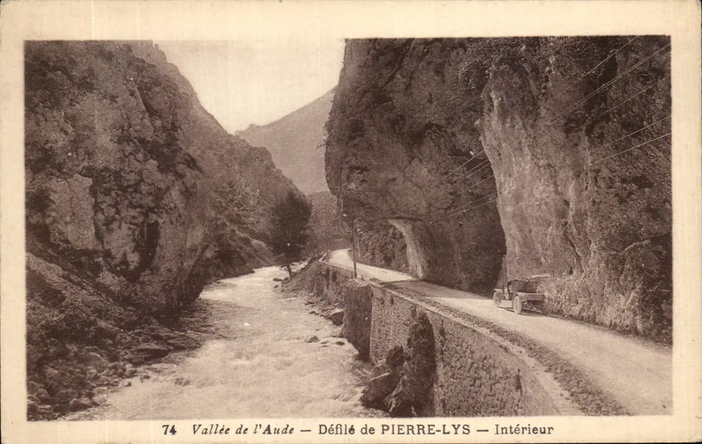Vale do Aude — Desfiladeiro de Pierre-Lys — Interior — Editor Jean-Marius & Quillan, n°74 - Frente