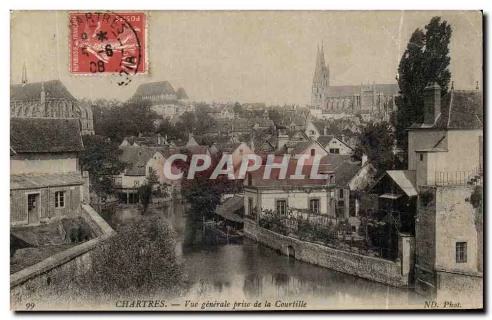 Chartres — Vue générale prise de la Courtille — ND. Phot. n°99 - Vorderseite