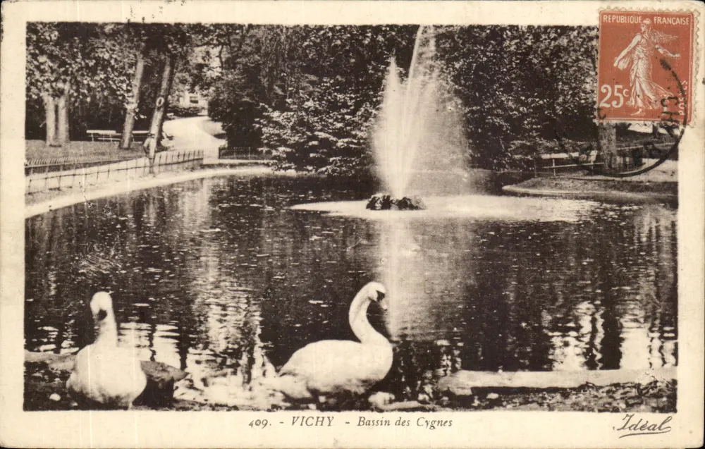 Vichy - Bassin dos Cisnes — Editor Idéal, n° 409 - Frente